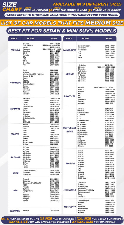 EcoNour Patented Design for Car Windshield Sun Shade | Blocks 99% Heat and Keep Interior Cool | Fits Cars, SUV, Truck | Automotive Sun Screen,Visor and Summer Vehicle Accessories | Medium (64x32)