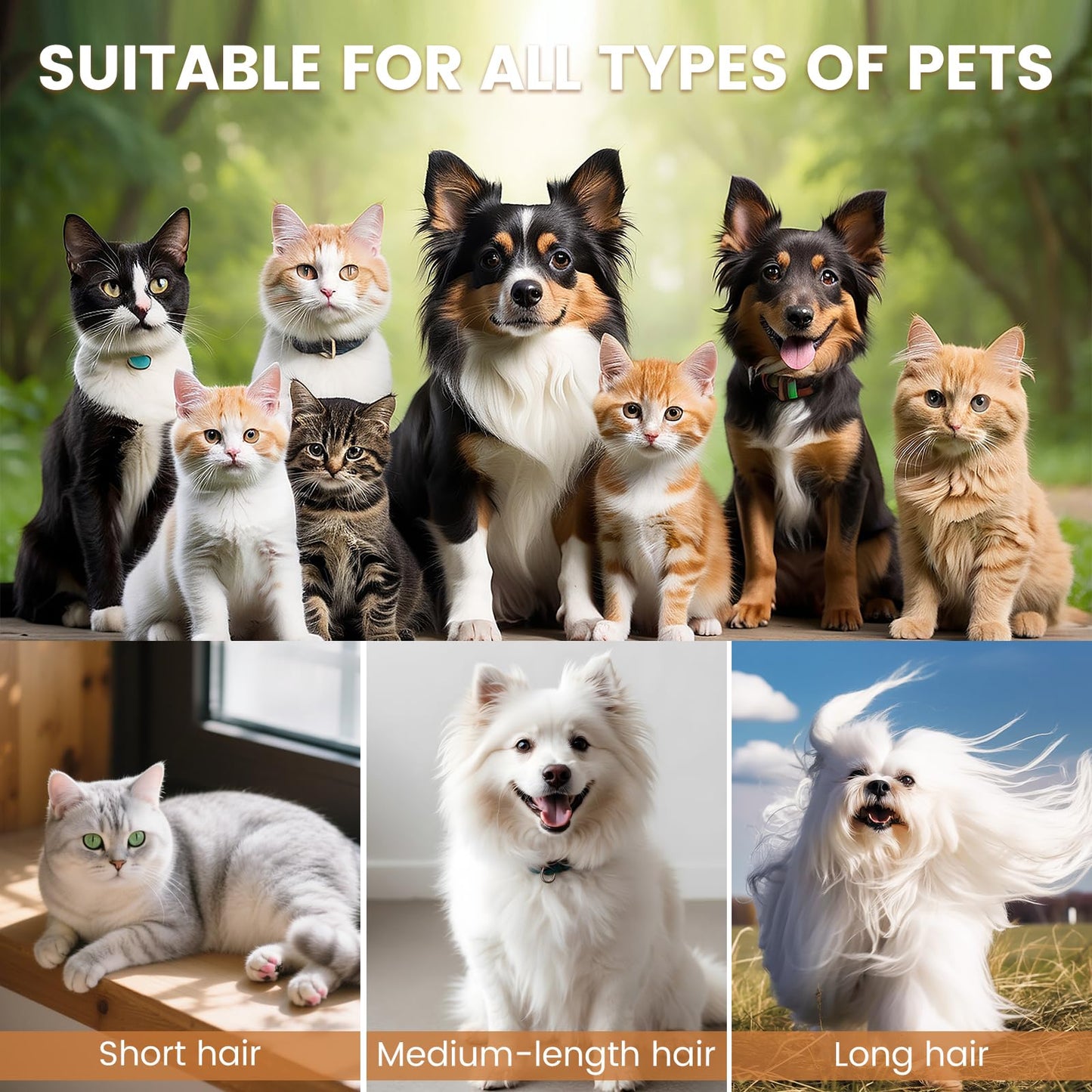 Dog Grooming Vacuum and Kit, Clipper Nail Trimmer Grinder, 2.5L Dust Cup 7 Grooming Tools 11000Pa Pet Vacuum for Shedding Grooming, Dog Hair Vacuum, Home Cleaning, PG50 Plus