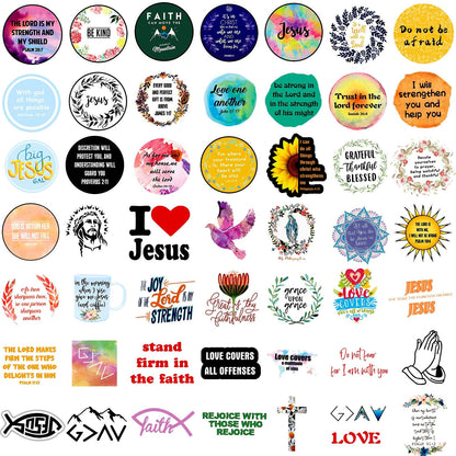 220Pcs Inspirational Christian Stickers, Waterproof Bible Verse Jesus Stickers for Water Bottles Laptop Scrapbook Journaling Planner, Bible Study Vision Board Supplies Christian Easter Gifts for Kids