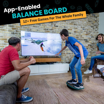 GoBalance Play & Sport - Premium Interactive Wooden Balance Board with Smart Bluetooth Sensor & Free App. 12 Fun Games, Core Sports Training, and Full-Body Workouts. Perfect for the Entire Family.