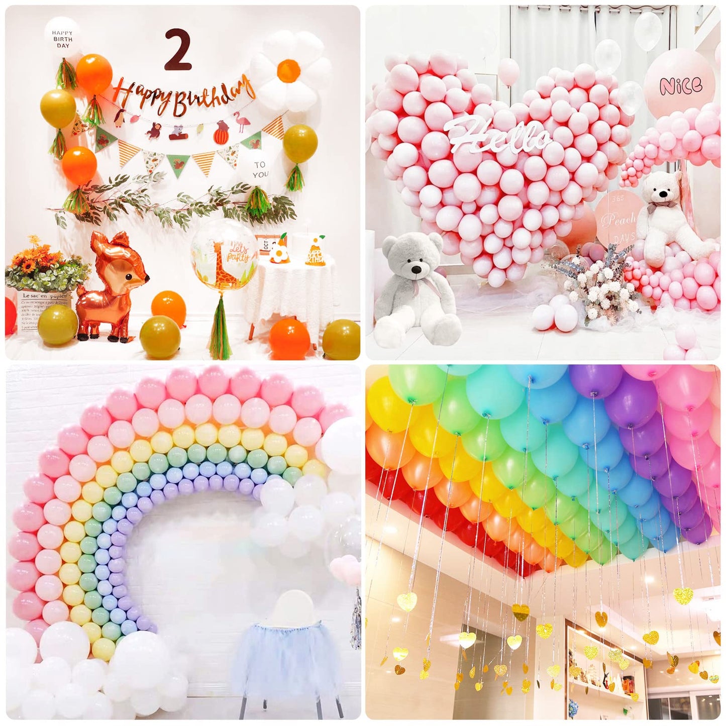 HANWER 200 PCS Glue Points for Balloons, Removable Sticky Point Tape, Adhesive Double Sided Clear dots for Craft Decoration