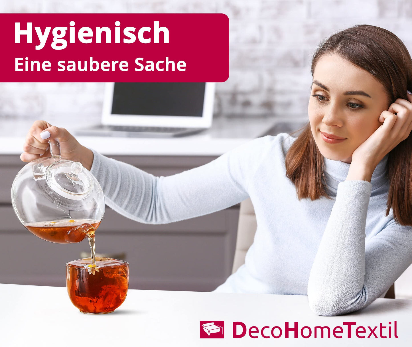 Damask Tablecloth 100% Cotton Gastro Edition White Square 110 x 280 cm Finest Two-Thread Quality Made from High-Quality Ring Yarn