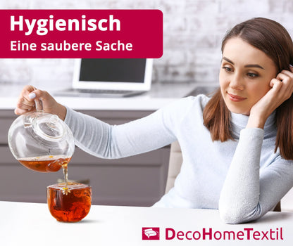 Damask Tablecloth 100% Cotton Gastro Edition White Square 110 x 280 cm Finest Two-Thread Quality Made from High-Quality Ring Yarn