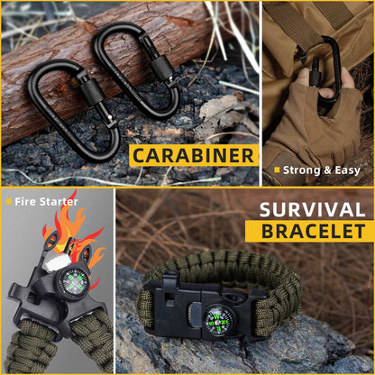Gifts for Men Dad Husband - Christmas Stocking Stuffers, Birthday Gifts Idea for Him Boyfriend Man- Survival Kit 14 in 1, Survival Gear and Equipment, Fishing Hunting Camping Accessories, Cool Gadgets