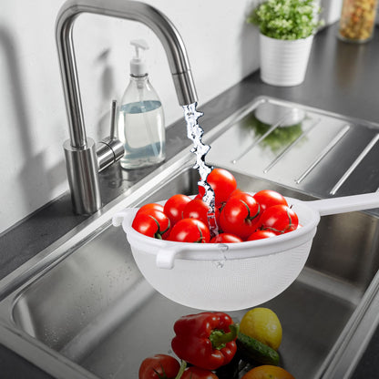 HIC Kitchen Double-Ear Fine Mesh Strainers, BPA Free, Set of 4 Sizes Includes 3, 4, 5.5, and 7-Inch Diameter