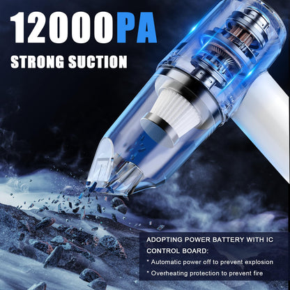 Desk Vacuum, Mini Desk Vacuum Cleaner for Keyboard , Rechargeable Cordless Compressed Air Duster for Keyboard Vacuum, Computers Electric Air Duster, Handheld Car Vacuum Cleaner for Shop Offices Car