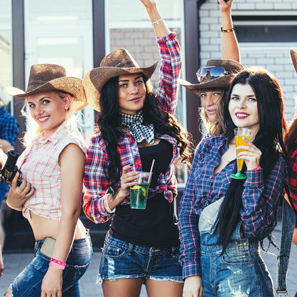 Cowgirl Silicone Bracelets Western Party Bracelets Colored Stretch Wristbands for Western Themed Birthday Halloween Party Supplies, 6 Different Patterns