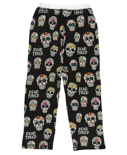 Lazy One Pajamas for Women, Cute Pajama Pants and Top Separates, Dead Tired, Sugar Skull
