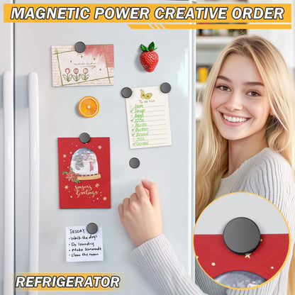 FINDMAG 20Pcs Magnets for Crafts with Adhesive Backing, Round Ferrite Craft Magnet with Adhesive Backing, Flat Ceramic Circle Magnets for Classroom, Building, Fridge, Office - 0.71" D X 0.12" H