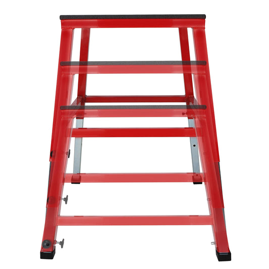JFIT Adjustable Plyo Box, Adjustable Plyo Box - 18", 24", 30" - Red/Black
