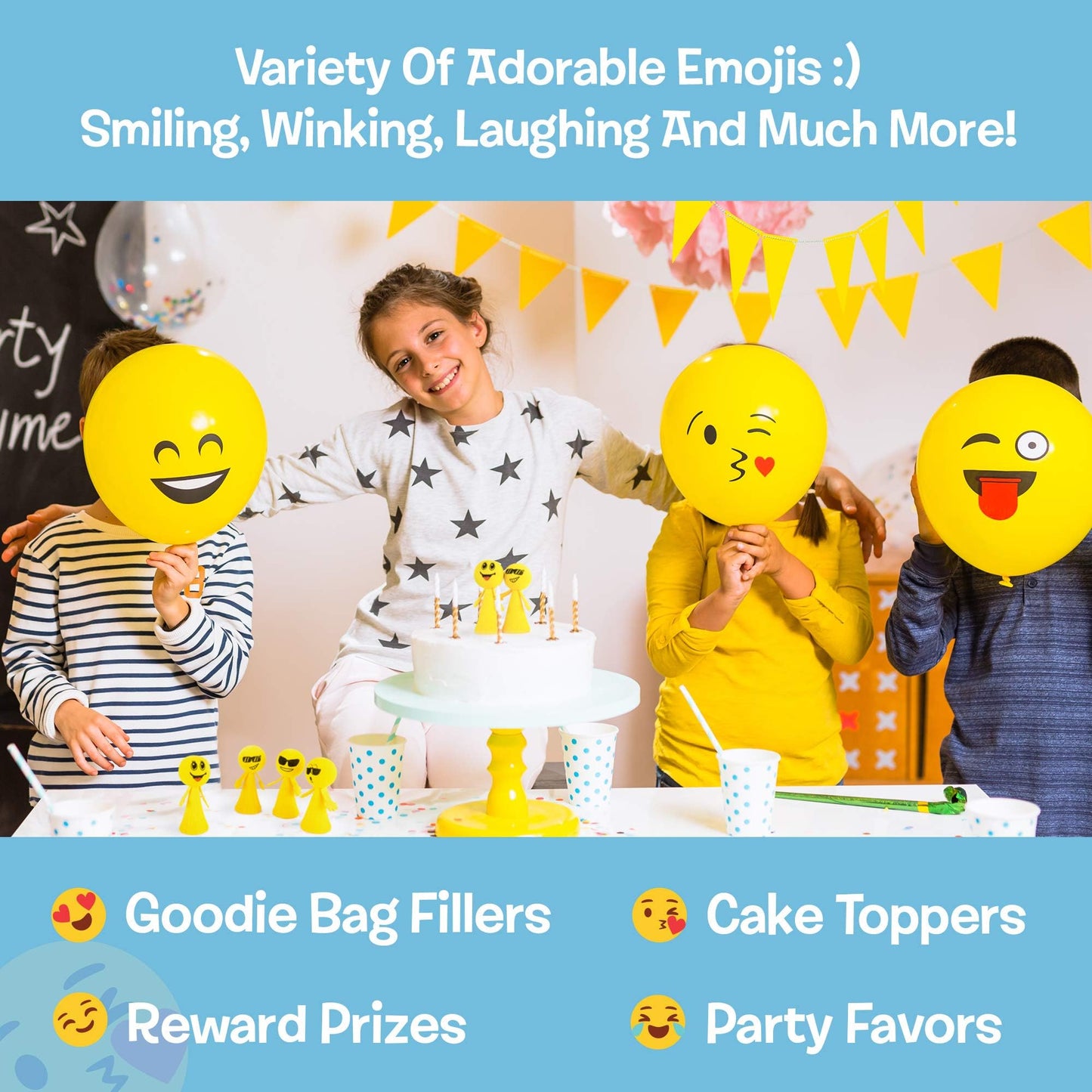 IPIDIPI TOYS Jumpeez Emoji Rocket Poppers – 24-Pack Spring Launcher Toys for Kids – Ideal Birthday Party Favors, Goodie Bag Stuffers, School Prizes, Classroom Rewards for Boys & Girls