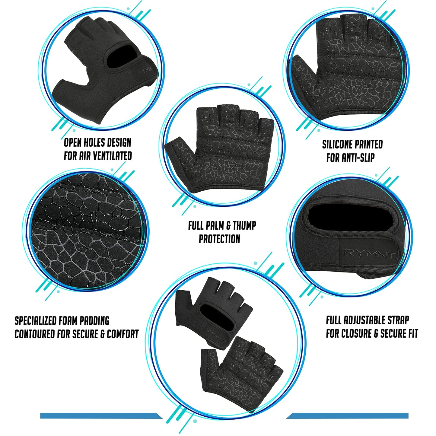 Minimal Weight Lifting Gloves,Short Micro Workout Gloves Grip Pads with Full Palm Protection & Extra Grip for Men Women Weightlifting,Gym,Exercise Training