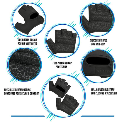 Minimal Weight Lifting Gloves,Short Micro Workout Gloves Grip Pads with Full Palm Protection & Extra Grip for Men Women Weightlifting,Gym,Exercise Training