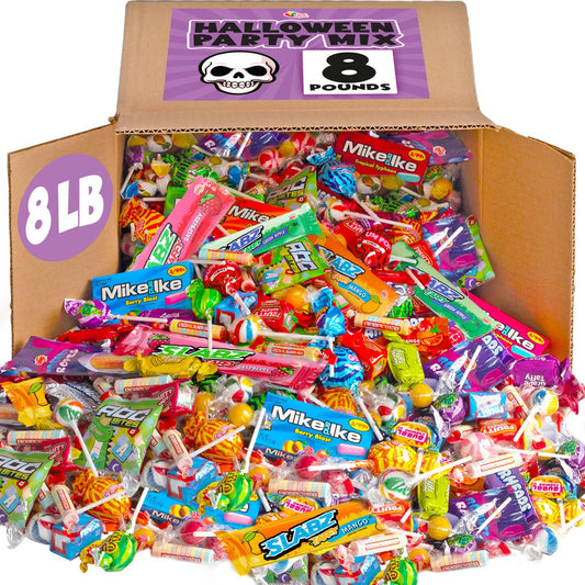 Halloween Bulk Party Mix - 8 Pounds - Variety Parade Candies - Piñata Candies - Individually Wrapped Candy - Assorted Candy
