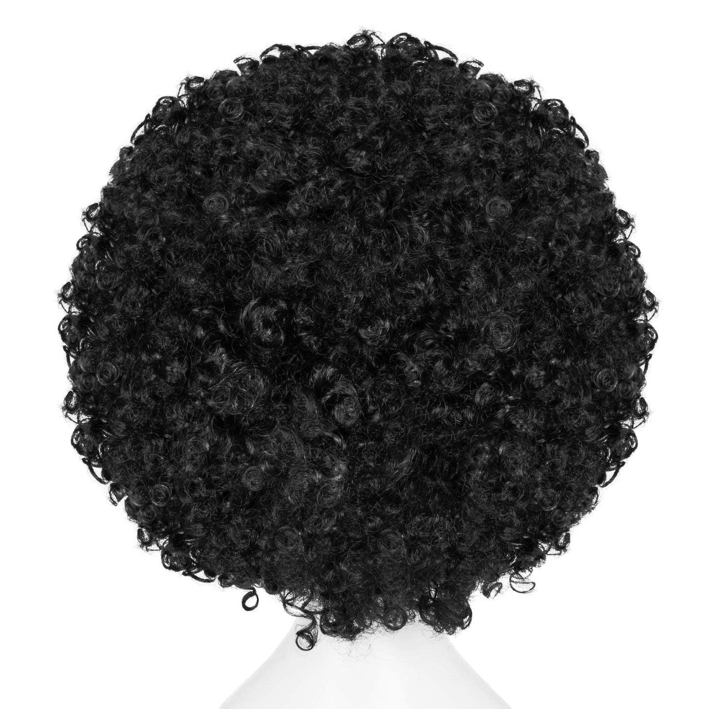 Joy Join Unisex Short Fluffy Afro Funny Wigs for Halloween,Holiday Party Clown Costume (Black)