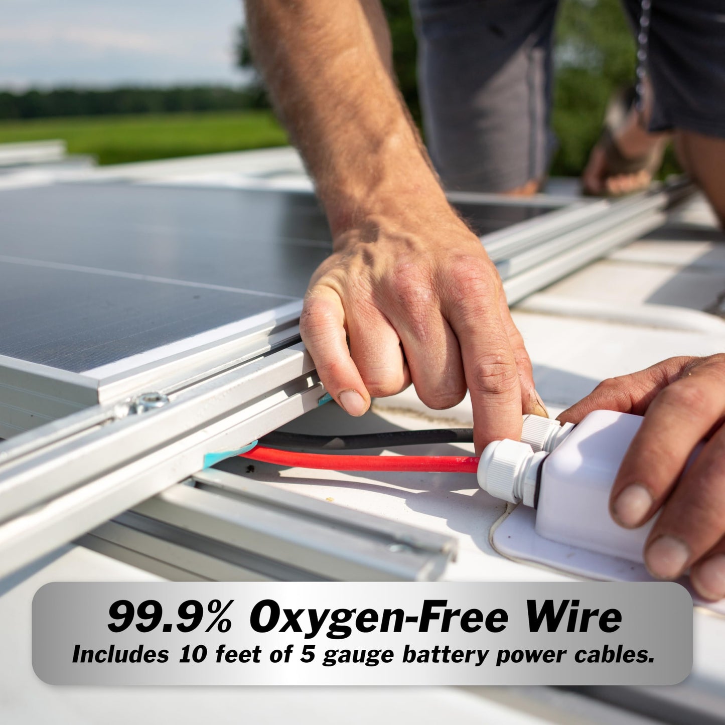 InstallGear AWG 5 Gauge 10ft Battery Power Inverter Cables - 2ct Red/Black Battery Cable for Solar, Auto, RV and Marine, Lawn Mower - 99.9% Deoxigenized Copper, Set - Battery Cable Wire - Battery Wire