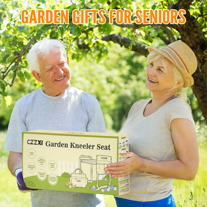 CZZXI Garden Kneeler and Seat, Wider and Thicker Kneeling Pad Heavy Duty Gardening Stool with Gardening Tool Pouch and Bag, Garden Bench/Chair Gifts for Women, Seniors