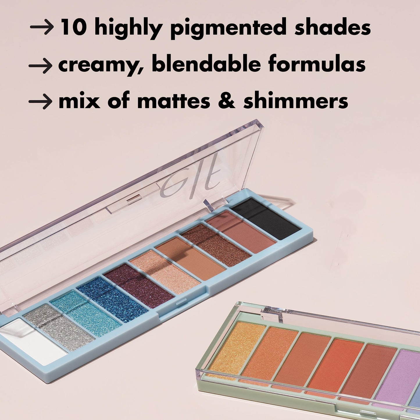 e.l.f. Perfect 10 Eyeshadow Palette, Ten Ultra-pigmented Blue & Purple Metallic Shades, Blendable Formula, Vegan & Cruelty-Free, Intergalactic