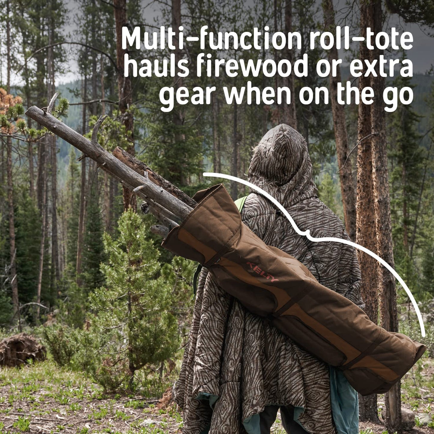 Kelty Deluxe Lounge Chair – Folding Outdoor Camp Chair, Insulated Cupholders, Customized Recline, Steel Frame, Padded Roll Storage, 2024 (Bungee)