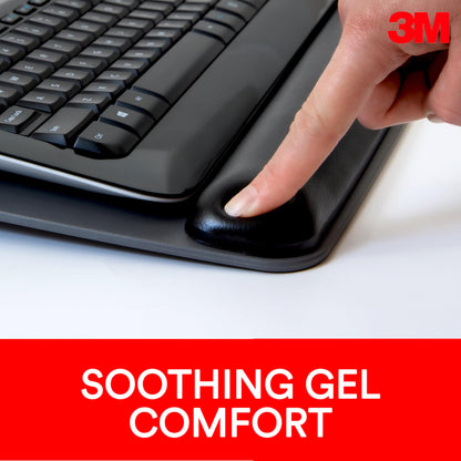 3M Gel Wrist Rest for Keyboard and Mouse with Tilt-Adjustable Platform, Precise Mouse Pad, 25.5 in x 10.6 in, Black (WR422LE)