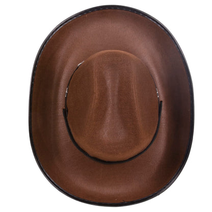 Kangaroo Brown Cowboy Hat for Men & Women - Western Accessory Felt Hats with Pull-On Closure for Costume Parties, Cosplay, Brown Cowboy Hat for Country Fashion