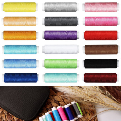 JUNING Sewing Kit with Case Portable Sewing Supplies for Home Traveler, Adults, Beginner, Emergency, Contains Thread, Scissors, Needles,Measuring Tape