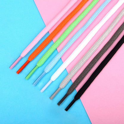 Handshop Half Round Shoelaces 1/4" - Oval Shoe Laces Replacements For Sneakers and Athletic Shoes Sports Black 45.3 inch (115cm)