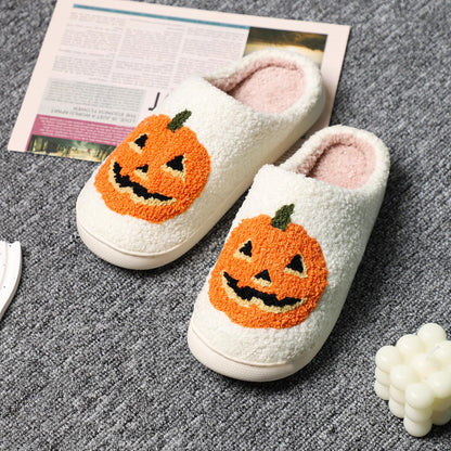 Gaolinci Cute Pumpkin Slippers, Home Cotton Slippers for Women (US 8-9)