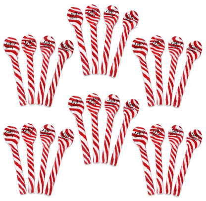 Gift Boutique Christmas Peppermint Candy Cane Spoons 24 Pack Edible Mint Candies Spoon Individually Wrapped for Stirring Beverages Cocoa Tea Coffee Cocktails, Stocking Fillers Holiday Party Favor Gift