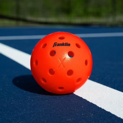 Franklin Sports X-40 Pickleballs - Outdoor Pickleballs - 100 Pack Bulk - USA Pickleball Approved - Ember - Official Ball of US Open Pickleball Championships
