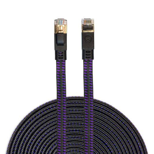 KontrolFreek 12FT CAT8 Ethernet Gaming Cable - Professional Series - Heavy Duty High Speed 26AWG Cat8 LAN Network Cable 40Gbps 2000Mhz with Gold Plated RJ45 Connector, Router, Modem