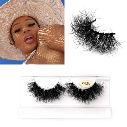 Fluffy Mink Lashes viEYEve False Eyelashes Natural Real Mink Lashes Fluffy Long 5D Dramatic Eyelashes for Women Full Lashes Durable Reusable Mink Eyelashes Messy Bomb1 pair