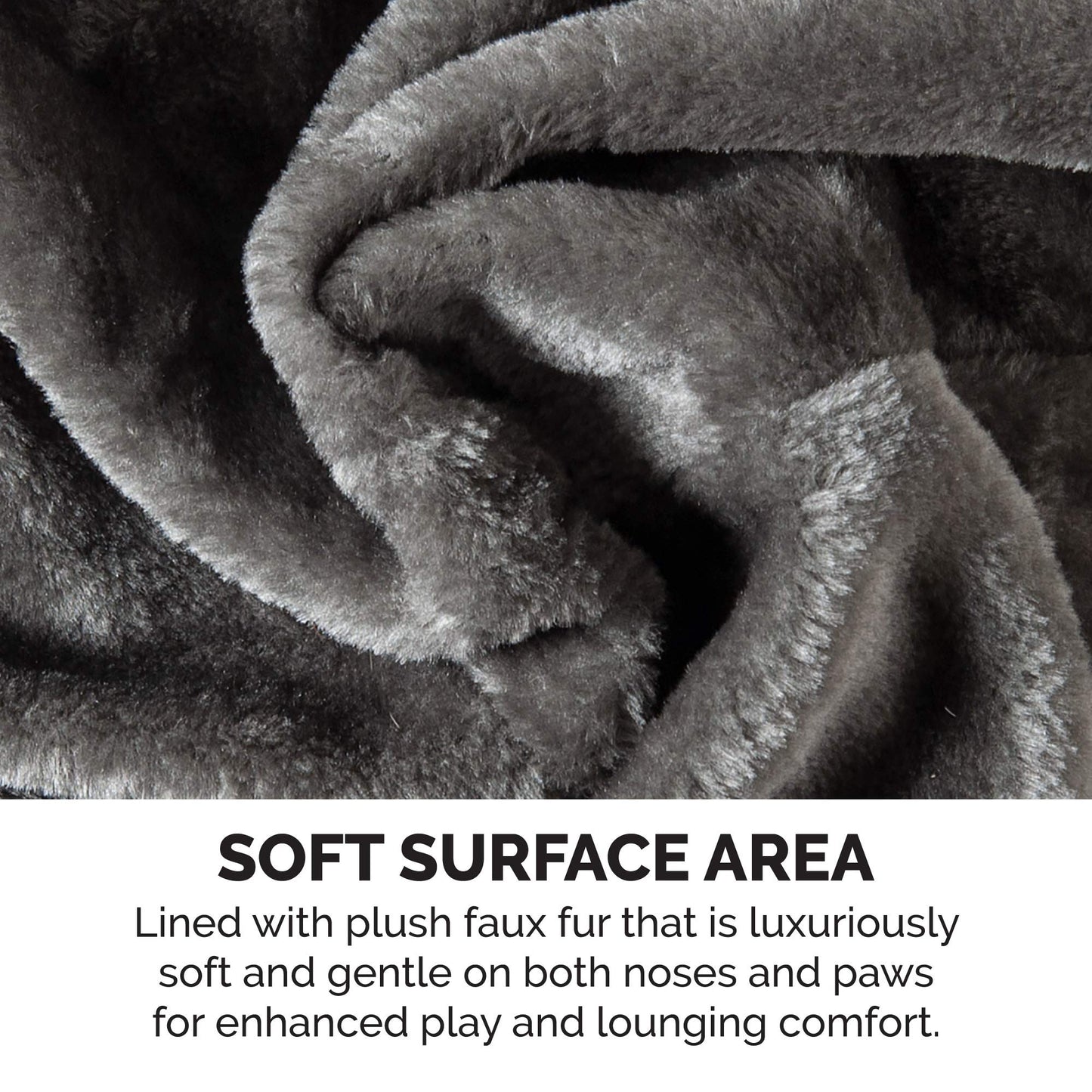 Furhaven 49.5" Tall Cat Tree for Indoor Cats, Ft. Sisal Scratching Posts, Plush Ball Toy, & Busy Box Toy - Tiger Tough Play Stairs Interactive Playground Tower - Gray, One Size