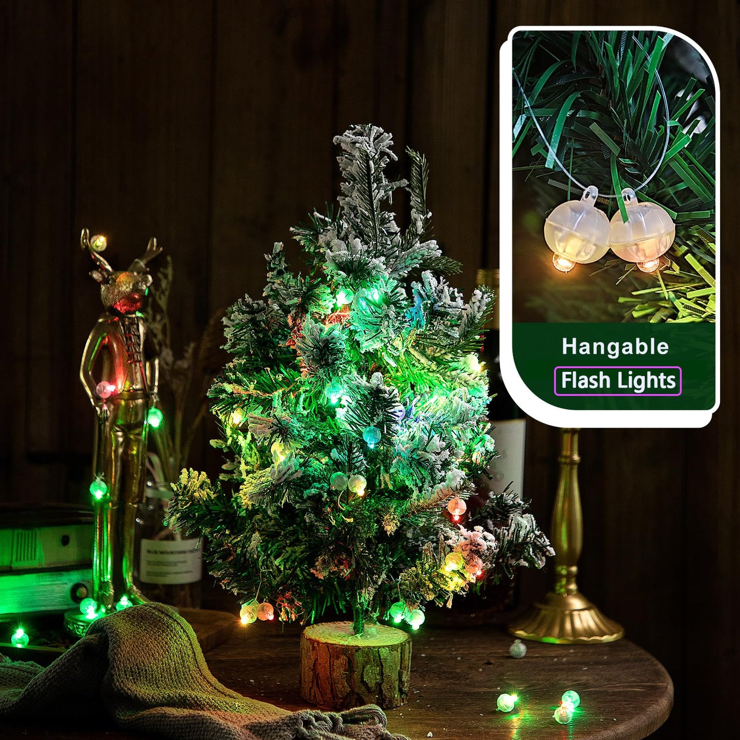 100PCs Mini Led Lights, Led Balloons Light up Balloons for Party Decorations Neon Party Lights for Paper Lantern Easter Eggs Birthday Party Wedding Halloween Christmas Decoration - Blinking White