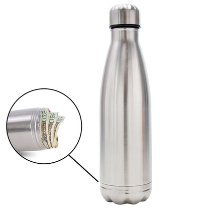 Diversion Water Bottle Can Safe by Stash-it, Stainless Steel Tumbler with Hiding Spot for Money, Discreet Decoy for Travel or at Home, Bottom Unscrews to Store your Valuables