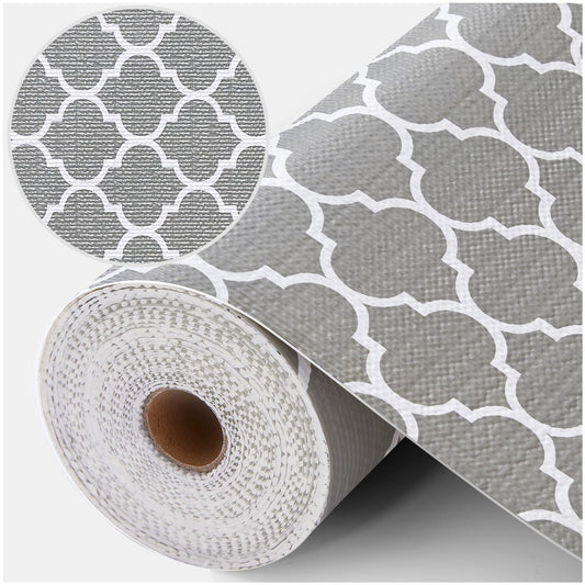 COAVAS Shelf Liner for Cabinets & Drawers Non Slip, No Adhesive Drawer Liners for Dresser, Kitchen, Shelves, Thick Shelf Paper Waterproof, Cut-to-Size (Gray, 12IN x 10FT)