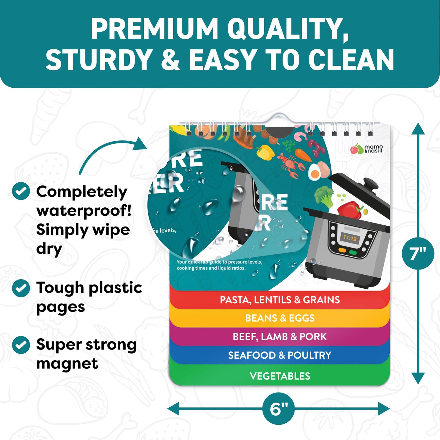 Air Fryer Cheat Sheet Magnets Cooking Guide Booklet - Air Fryer Cookbooks - Air Fryer Liners - Air Fryers Kitchen Gifts Gadgets 2025 and 2026 - Air Fryer Accessories - Air Fryer Cooking Guide