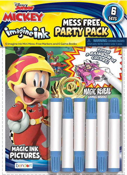 Disney Minnie Mouse and Mickey Mouse Imagine Ink Coloring Book Set for Girls Boys ~ 12 Pack No Mess Coloring Books with Minnie Stickers (Minnie Mouse Mickey Mouse Party Favors Bundle)