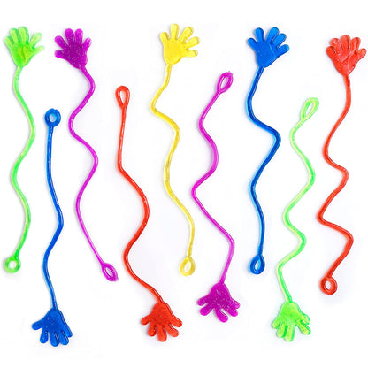 75 Pcs Bulk Sticky Hands for Kids - Mini Slappy Slap Little Small Hands Sticky Toy - Boys & Girls Goodie Bags Stuffers Party Favors for Birthday, Halloween, Treasure Box, Carnival Prizes Rewards