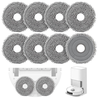 8pcs Mop Pads Compatible with Roborock Q Revo/Qrevo MaxV Robot Vacuum Cleaner, roborock mop pads, Spin Cleaning Pads Replacement Accessories