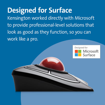 Kensington Expert Wireless Trackball Mouse (K72359WW) Black, 3.5" x 6.1" x 8"