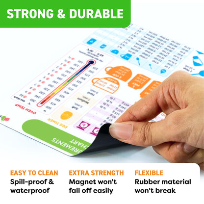 Kitchen Conversion Chart Magnet - Measurements Conversion Chart - Baking Supplies Baking Accessories Cooking Gadgets - Baking Kitchen Cooking Gifts for Women - Kitchen Gadgets