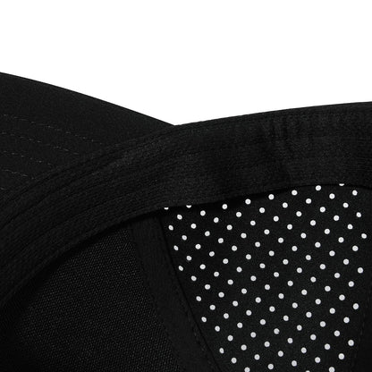 VOBOOM Men Quick Dry Baseball Cap Laser Cut Mesh Ball Curved Brim Snapback Hat (Black)