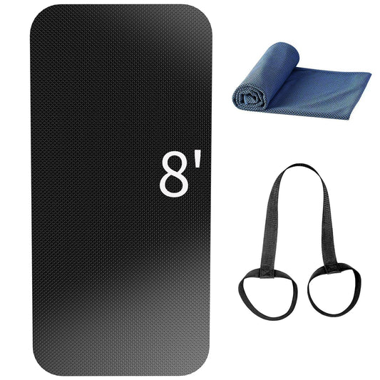 Large Exercise Equipment Mat,Bike Mat Compatible with Peloton Bike Elliptical Treadmill Mat,Under Exercise Bike Trainer Mat Pad for Stationary Indoor Spin Bike,Hardwood Floor Carpet Gym Equipment