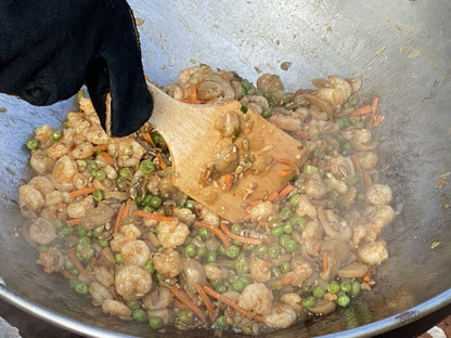 King Kooker 24WC Heavy-Duty 24" Portable Propane Outdoor Cooker with 18" Steel Wok, Black