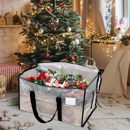 Dntorx 4 Pack Large Clothes Storage Bags with Lids Clear Moving Bags Heavy Duty Moving Totes Packing Bags with Zips for Moving Clothes Bedding Duvet Toys Christmas Storage Containers