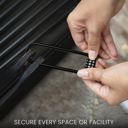 Kurtzy Combination Long Shackle Padlock - Long Gate Lock for Outdoor Fence/Gate with Resettable Code - Weatherproof Padlock for Door, Bicycles & Sheds