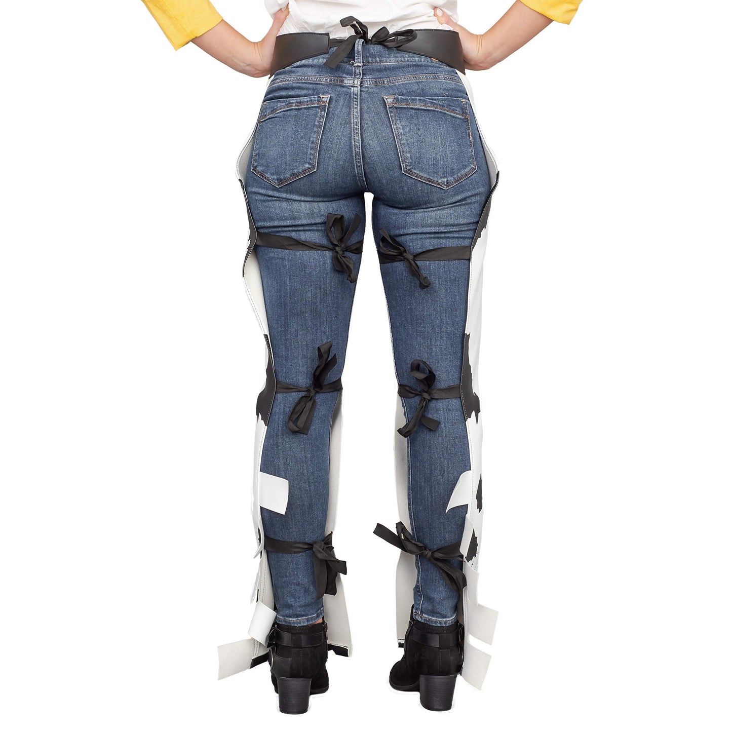 Costume Agent Jessie Cowboy Cowgirl Chaps Halloween & Cosplay Costume Accessory for Adults - White