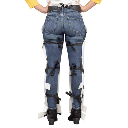 Costume Agent Jessie Cowboy Cowgirl Chaps Halloween & Cosplay Costume Accessory for Adults - White