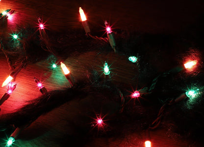 LAMPHOME Halloween String Light,100 Count Incandescent Mini String Light in 19.6ft,Indoor/Outdoor 120V UL Certified Mini Light for Halloween,Patio Lawn,Home,Garden,Party (Orange+Purple+Green)